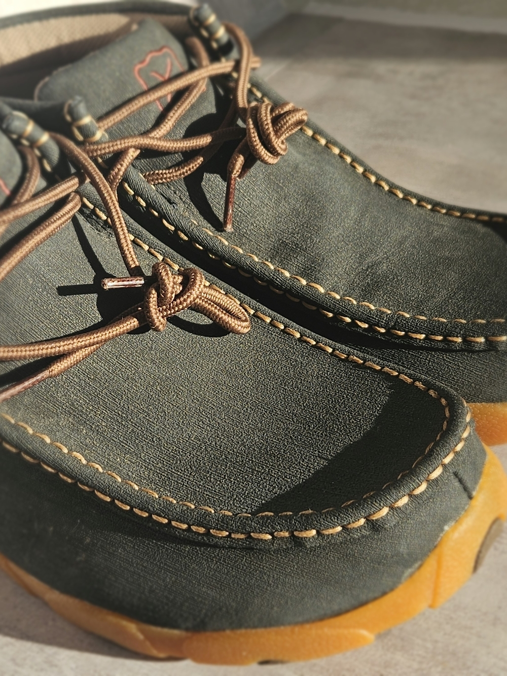 Twisted X Men’s Driving Mocs Leather Ankle Boots Charcoal Grey - 10 Wide - Picture 6 of 16